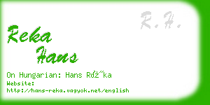 reka hans business card